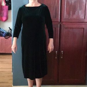 Green Velvet Dress